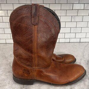 Double‎ H Boots Mens Size 12D Brown Leather Metro Western Cowboy Roper Made USA